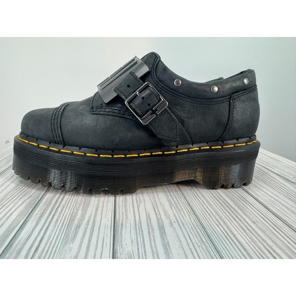 Dr. Martens Hinge Quad Platform Shoes Gothic Punk Industrial Women's 9 Men's 8 - Picture 3 of 10